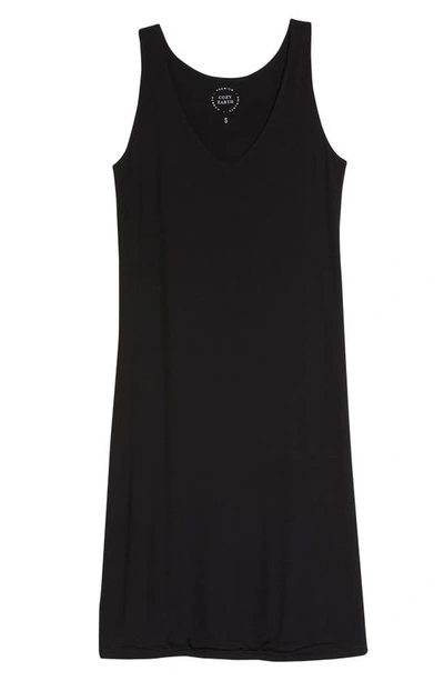Shop Cozy Earth Rib Knit Nightgown In Black