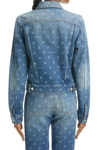 Shop Givenchy 4g Logo Trucker Jacket In 400-blue