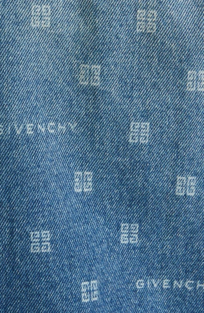 Shop Givenchy 4g Logo Trucker Jacket In 400-blue