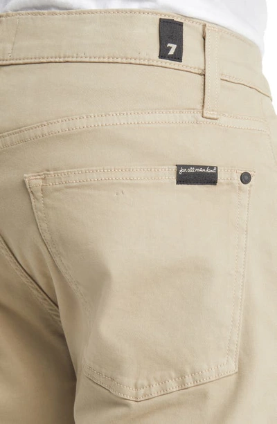 Shop 7 For All Mankind Slimmy Slim Fit Clean Pocket Performance Jeans In Shadow Grey Khaki