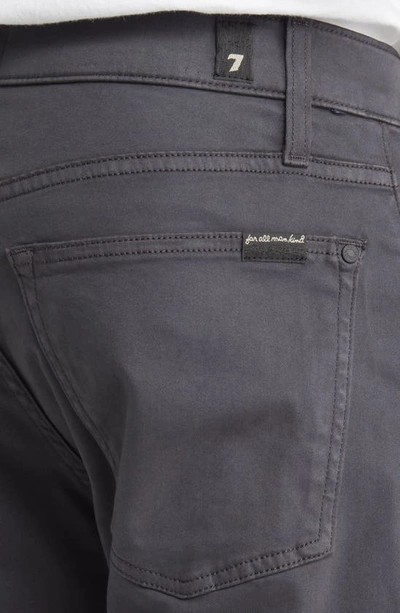 Shop 7 For All Mankind Slimmy Slim Fit Clean Pocket Performance Jeans In Gunmetal