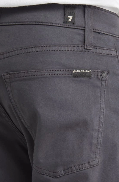 7 For All Mankind Slimmy Slim Fit Clean Pocket Performance Jeans In Gunmetal
