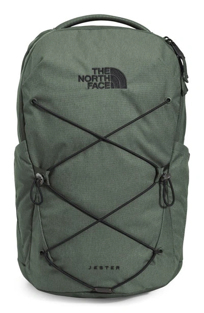 Shop The North Face Jester Campus Backpack In Thyme Light Heather/ Tnf Black