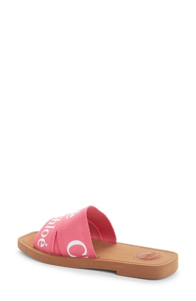 Shop Chloé Logo Slide Sandal In Pink