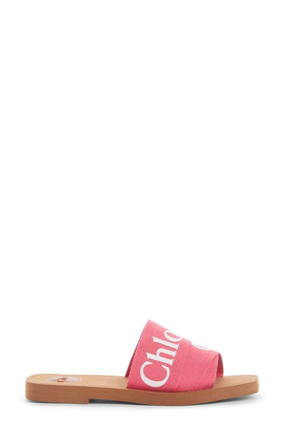 Shop Chloé Logo Slide Sandal In Pink
