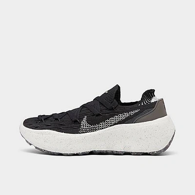 Shop Nike Women's Space Hippie 04 Casual Shoes In Black/light Smoke Grey/black/dark Smoke Grey