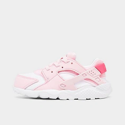 Shop Nike Girls' Toddler Huarache Run Casual Shoes In Pink Foam/white/hyper Pink