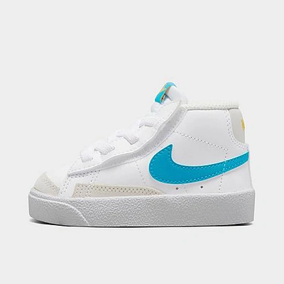 Shop Nike Kids' Toddler Blazer Mid '77 Casual Shoes In White/laser Blue/yellow Ochre/light Bone