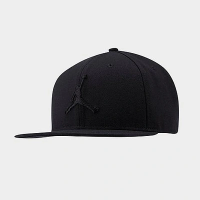 Nike Jordan Pro Jumpman Snapback Hat In Black/black/black/black | ModeSens