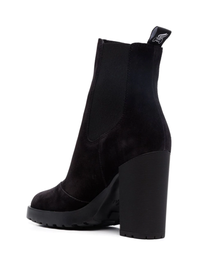 Shop Hogan H623 Chelsea Ankle Boots In Black