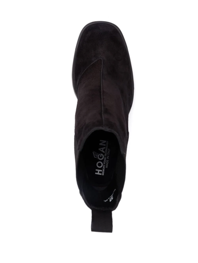 Shop Hogan H623 Chelsea Ankle Boots In Black