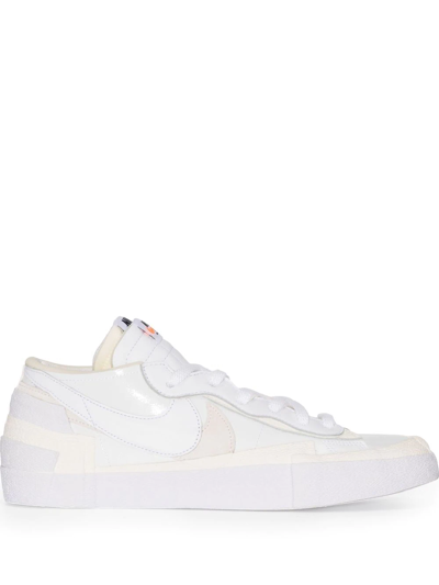 Shop Nike X Sacai Blazer Low Sneakers In White