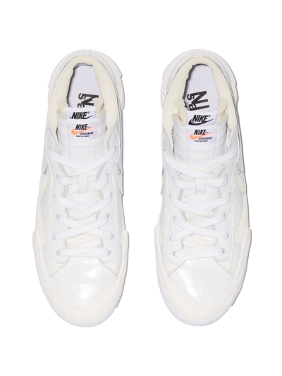 Shop Nike X Sacai Blazer Low Sneakers In White