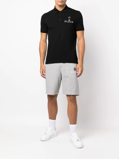 Shop Philipp Plein Short-sleeve Polo Shirt In Black