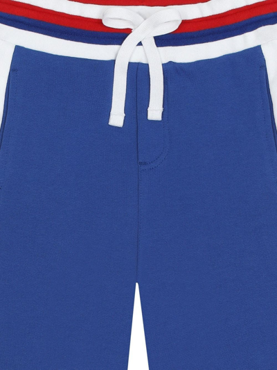 Dolce & Gabbana Logo-tape Track Shorts In Blue