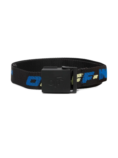 Shop Off-white Debossed-logo Buckle Industrial Belt In Black