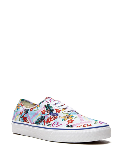 Shop Vans Authentic " Market" Sneakers In White