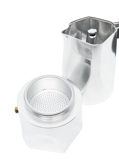 Alessi Ossidiana 6 Cups Espresso Coffee Maker In Silver
