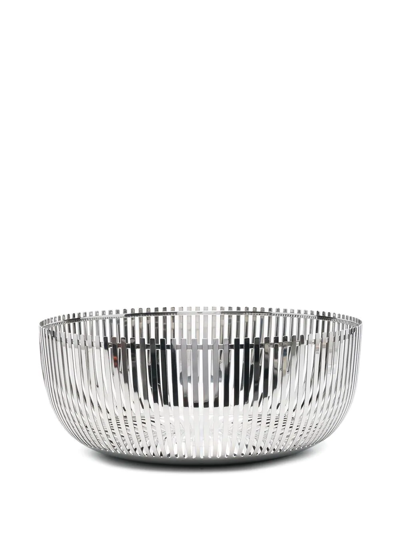Shop Alessi Polished-finish Fruit Bowl In Silver