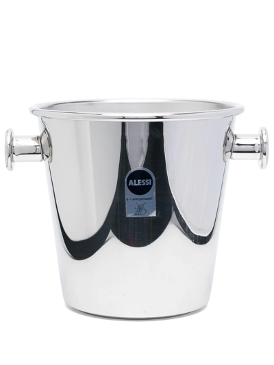 Shop Alessi Wine Cooler Ice Bucket In Silver