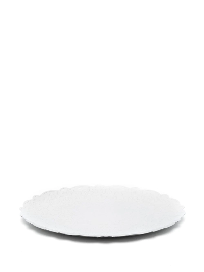Shop Alessi Engraved Inox Plate In Silver