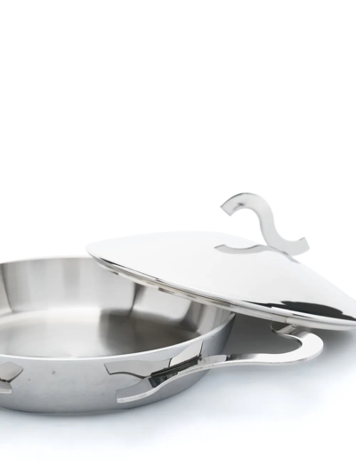 Shop Alessi Tegamino Egg Pan In Silver