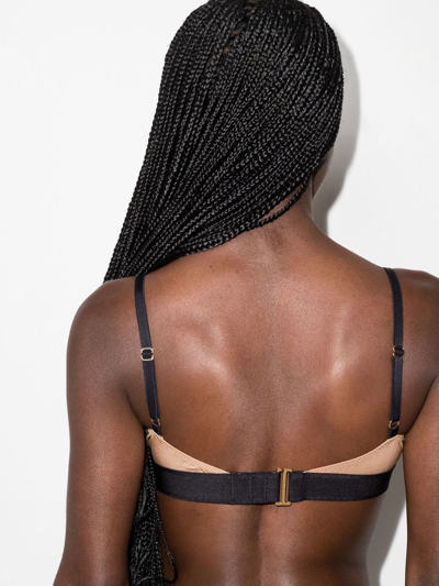 Tom Ford Logo-print Triangle Bra In Pink