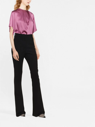 Shop Magda Butrym High-waisted Flared Trousers In Black