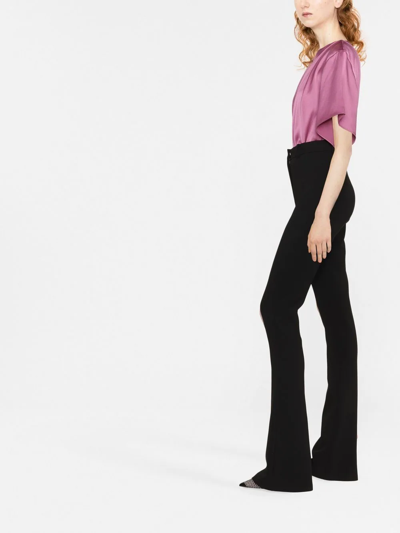 Shop Magda Butrym High-waisted Flared Trousers In Black