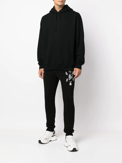 Philipp Plein Hexagon Tapered Track Pants In Black