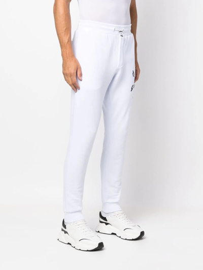 Philipp Plein Hexagon Tapered Track Pants In White