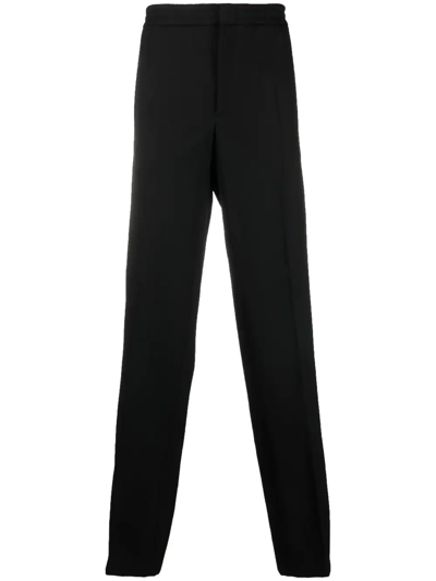 Shop Valentino Straight-leg Trousers In Blue