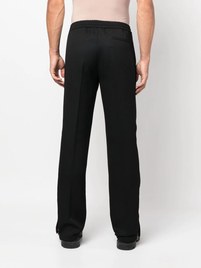 Shop Valentino Straight-leg Trousers In Blue