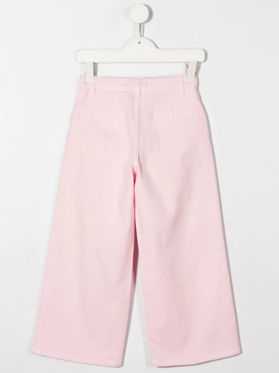 Shop Balmain Straight-leg Trousers In Pink