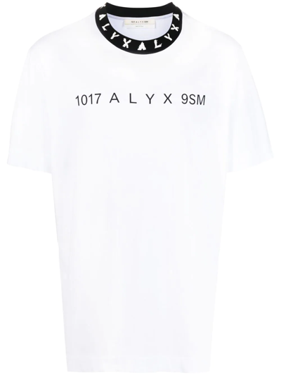 Shop Alyx Logo-print Cotton T-shirt In White