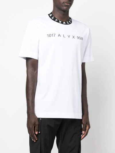 Shop Alyx Logo-print Cotton T-shirt In White