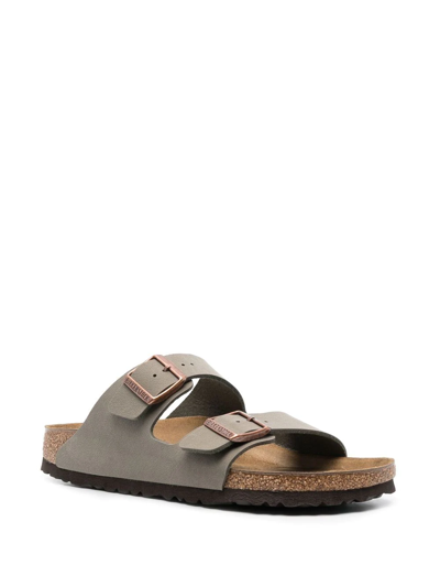 Birkenstock Arizona Sandal Bf Nubuck Stone In Grey