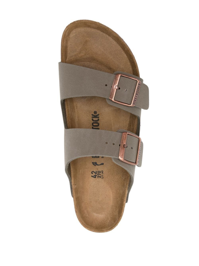 Birkenstock Arizona Sandal Bf Nubuck Stone In Grey
