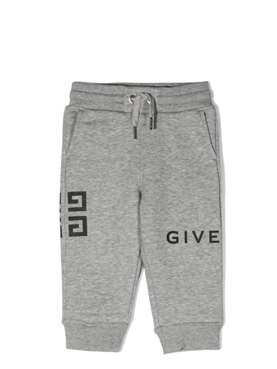 Shop Givenchy 4g-print Track Pants In Grey