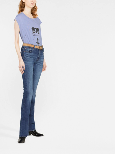Shop 7 For All Mankind Illusion Bootcut Jeans In Blue