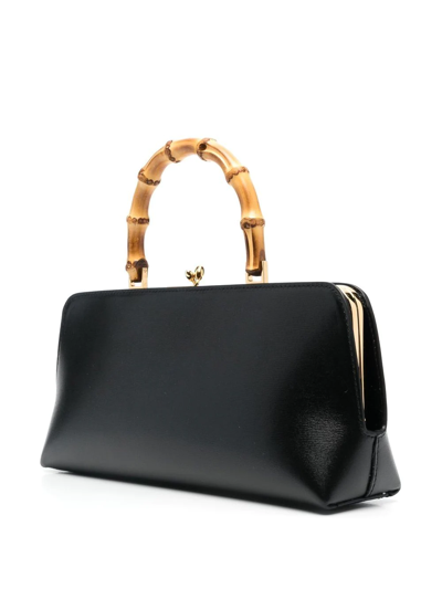 GOJI 竹节手柄皮质手提包