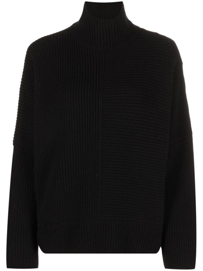 Shop Tom Ford Ribbed-knit High-neck Jumper In Black