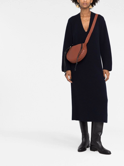 Chloé Mate S Hobo Leather Crossbody Bag In Brown