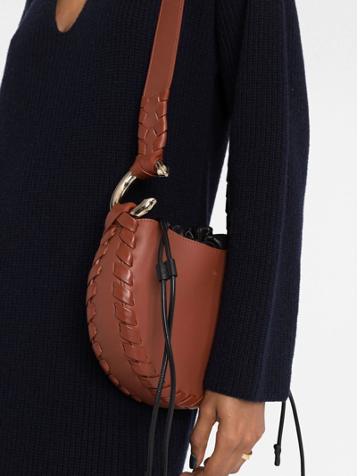 Chloé Mate S Hobo Leather Crossbody Bag In Brown