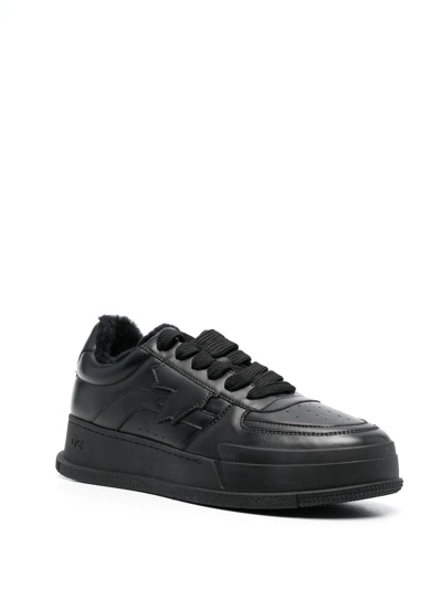 Dsquared2 Slash Chunky Low-top Sneakers In Black
