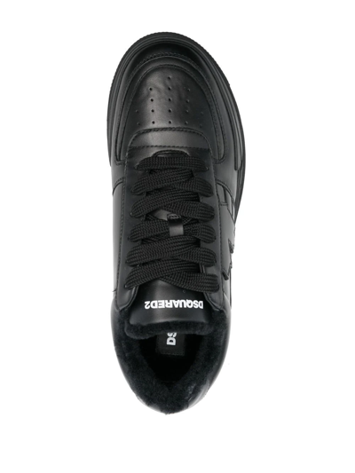 Dsquared2 Slash Chunky Low-top Sneakers In Black