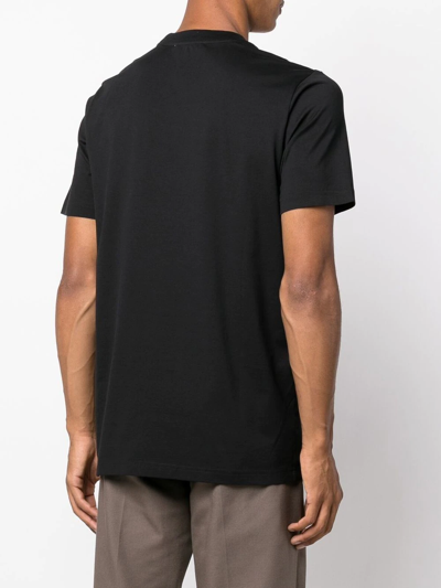 Shop Marni Logo-print Cotton T-shirt In Black