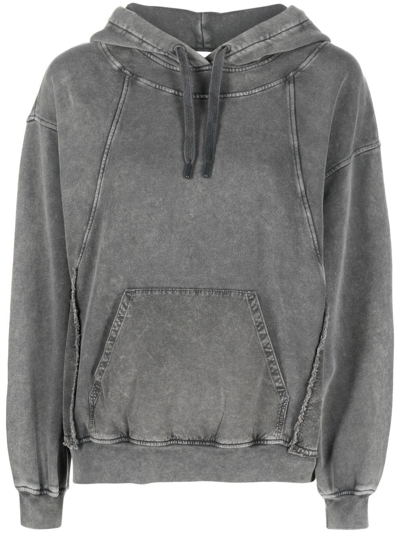 Shop See By Chloé Long-sleeve Cotton Hoodie In Grey