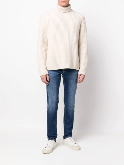 Jacob Cohen Distressed-effect Straight-leg Jeans In Blue