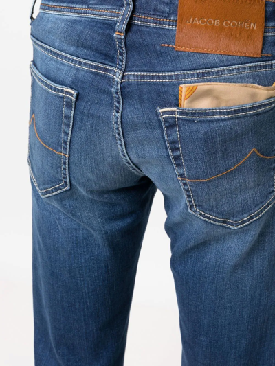 Shop Jacob Cohen Light-wash Slim-fit Jeans In Blue